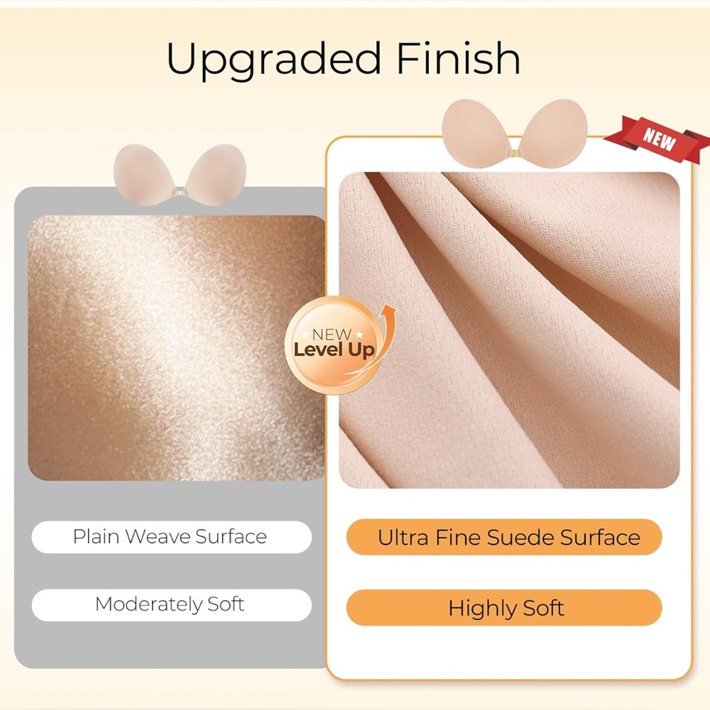 Sticky Push Up Bra Strapless Adhesive Invisible Bra for Women, Stick-On Support - Picture 3 of 8